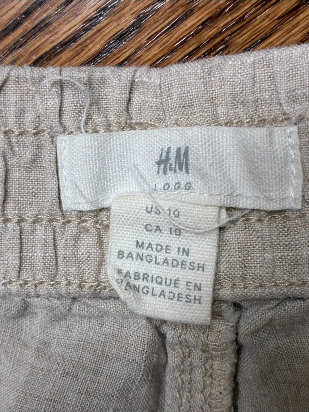 H&M linen drawstring pants